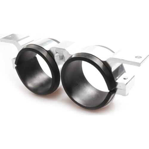 Silver Aluminum Car Dual Fuel Filter Pump Bracket Mount Clamp Cradle with Rubber Slip Fit for the 60mm Motorsport