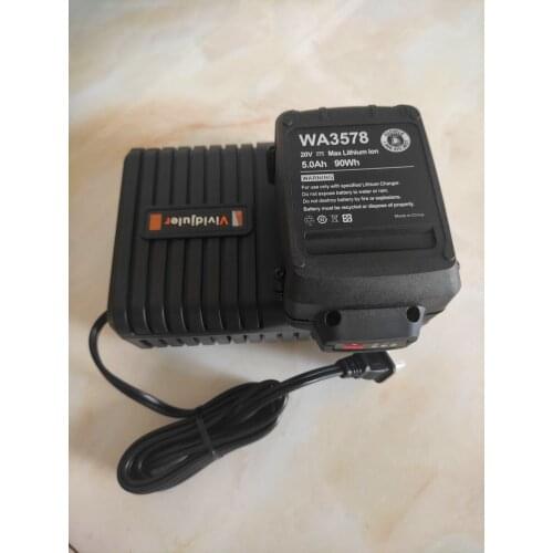 USA 2500mah Li-ion Battery Charger for 20V Worx WA3525 WA3520 WA3742 WG155 WG160 WG255 WG545 WA3520 WA3525 WA3760 WA3553 L10