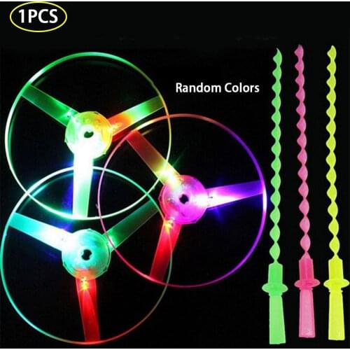 Glowing Hand Push Flying Luminous Flying Disc Toys Outdoor Interactive Luminous Flying Disc Toys For Children Random Color
