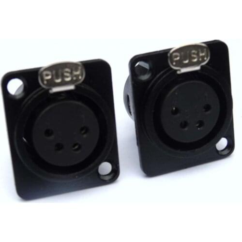 High quailty 25pcs / lot XLR 4-Pin Female Chassis Panel Socket Connector,XF4