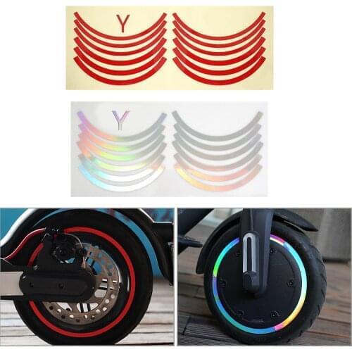 Electric Scooter Wheel Hub Protective Reflective Sticker Wheel Hubs Reflective Sticker for Xiaomi M365 Pro 1s
