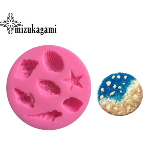 1pcs UV Resin Jewelry Liquid Silicone Mold Shell Conch Starfish Charms Molds For DIY Intersperse Decorate Making Jewelry