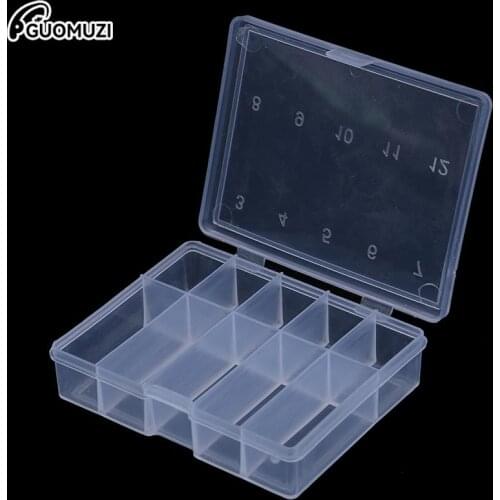10 Compartments Mini Fishing Tackle Box Fish Lures Hooks Baits Plastic Storage Holder Square Case Pesca Fishing Accessories