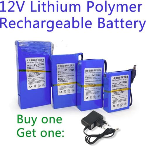 100% Original Charge Protective DC 12V 20000mAh Li-ion Super Rechargeable Battery Backup Li-ion Battery Pack Free shipping