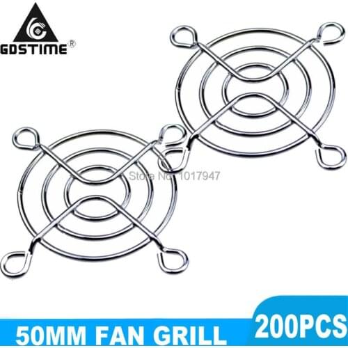 200 PCS/LOT Gdstime 5CM Silvery Metal Grill Finger Guard Cover for 50mm Cooling Fan