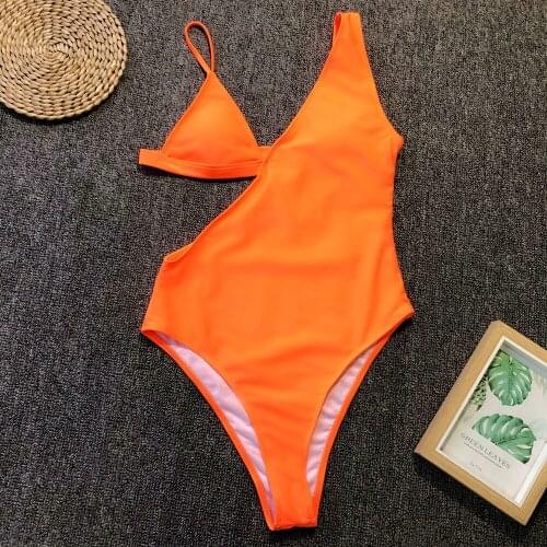 2019 Summer Women Swimming One-Piece Swimsuit Monokini Swimwear Bikini Push Up Padded Bra 4 Colors Female Swimmwear Swimsuits