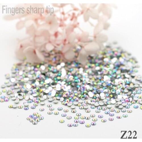 5mm 1000pcs New AB crystal colorful Decorative Diamond 14-sided Resin Round Fashion Popular Nail DIY SS20 Z22