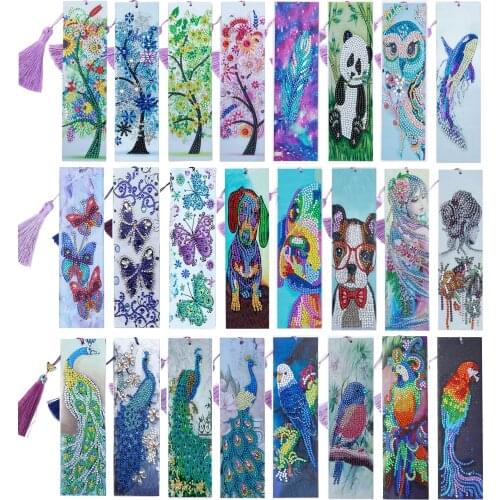 Diamond Painting Bookmark Diamond Embroidery Kit Cross Stitch Diamond Art Bookmark DIY Special Shaped Drill Home Art Craft