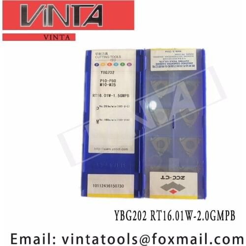 Free shipping high quality 10pcs/lots YBG202 RT16.01W-2.0GMPB cnc carbide threading inserts