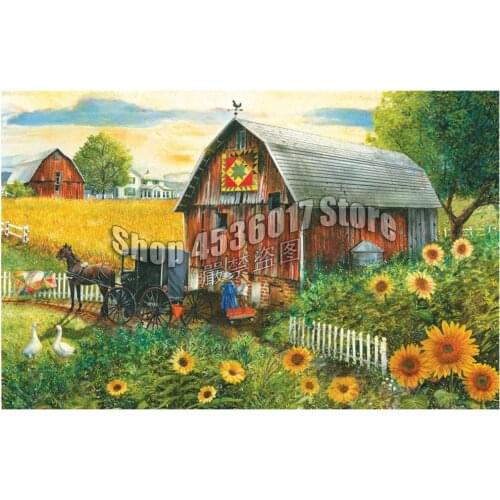 Country Paradise Full Drill 5D DIY Diamond Painting Farm landscape Embroidery Cross Stitch Mosaic Home Decor Gift