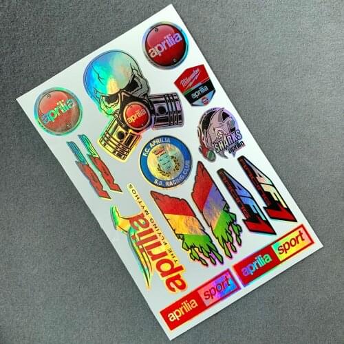 For Aprilia RV4 RSV4 Ducati Laser Italy Sticker Motorcycle Tank Decals Italia Stickers Case Motorbike Car AVT Bike Decals