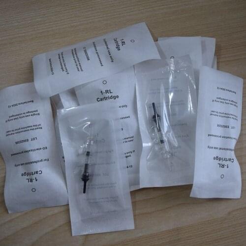 Tattoo Needle 10pcs R RS Flat Disposable Sterilized Permanent Makeup Cartridge Needles Tips For Eyebrow Lip Agulha Easy Click