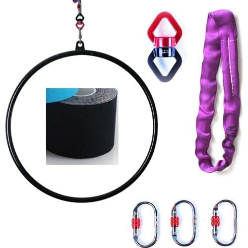 PRIOR FITNESS Rings Fitness Steel Aerial Hoop 35"(90cm) 25mm Width Yoga Exercises Aerial Lyra Hoops include Accessories