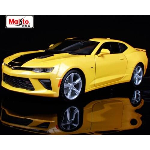 Maisto 1:18 2016 Chvrolet Camaro SS Sports Car yellow Diecast Model Car Toy New In Box Free Shipping 31689