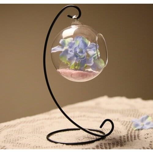 Metal Iron Hanging Flower Plant Stand Holder for Landscaping Garden Yard Decor