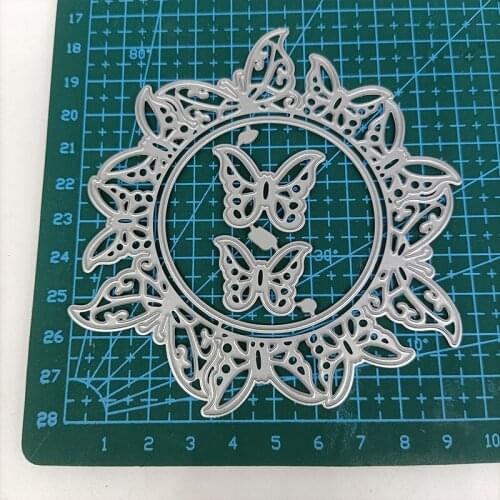 Metal Cutting Dies Butterfly Edge Frame Pattern DIY Stencils Scrapbook Photo Album Embossing Paper Card Making Decor 2021 Punch