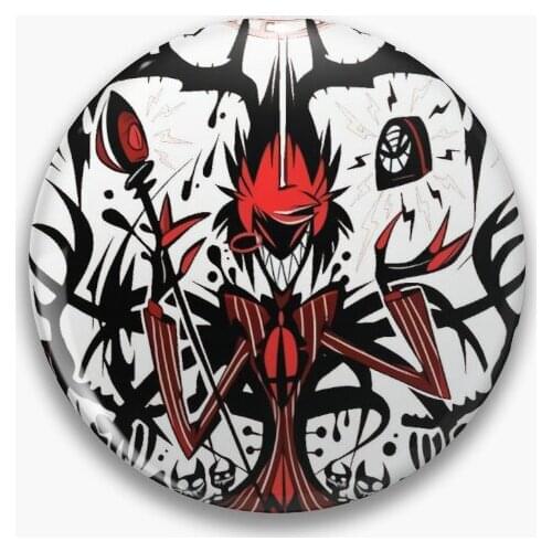 Hazbin Hotel Alastor Soft Button Pin Creative Lover Clothes Collar Decor Badge Cartoon Lapel Pin Jewelry Cute Brooch Gift Funny