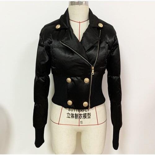 Babatique 2020 Winter New Fashion Women Black Long Sleeve V Neck Outerwear Coat Ladies Party Coat