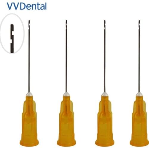 100pcs/Bag Disposable Dental Endo Irrigation Needle Tip Dental Root Canal Lateral Irrigation Needle 25G 27G 30G