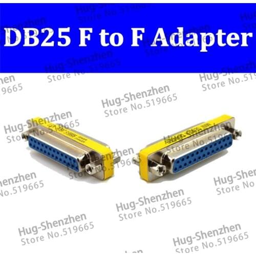 Wholesale Promotion Serial Cable Extended Adapter 25 Pin DB25 Female to Female M/M Mini Gender Changer Connector 10pcs