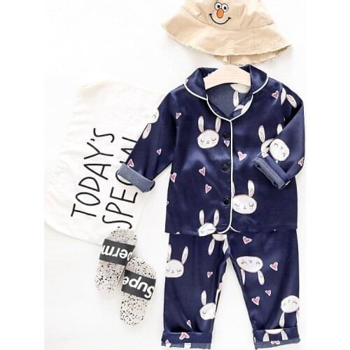 2021 Autumn Cartoon New Girls Pajama Sets Children Pajamas Clothing Sets Kids Sleepwear Children Clothing Boy Sets 1-4 Year Old