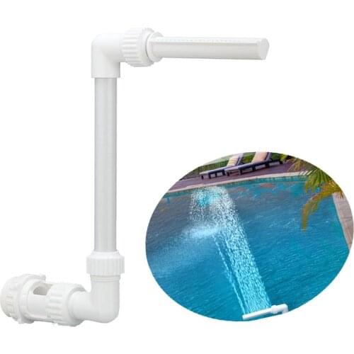 Swimming Pool Waterfall Fountain Kit Sprinklers PVC Feature Water Spay Pools Water Fun Accessories For 1.5 Inch Pool Interfaces