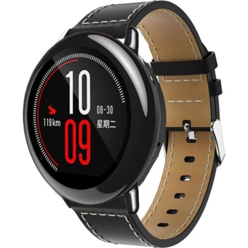 Best price replacement leather watch bracelet strap for Xiaomi Huami Amazfit bip pace lite 22mm smart wrist band belt