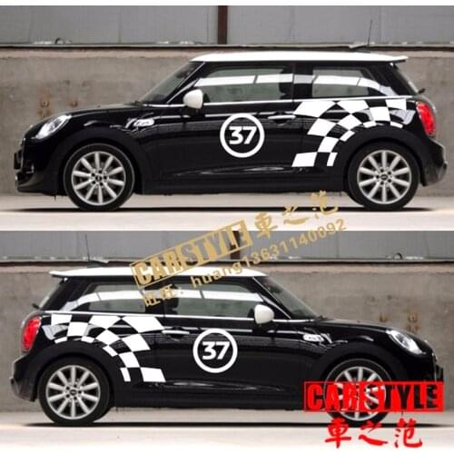 Brand new Oracal Style Car Body Sticker JCW Pattern for mini cooper F56 R55 R56 R57 R58 R59 R61 F55 F57 (2 Pcs/ Set)
