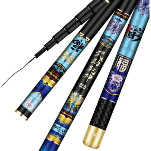 8/9/10/11/12/13m Power Hand Pole Carbon Fiber Telescopic Fishing Rod Ultra Light Super Hard Long Section Carp Fishing Rod Feeder