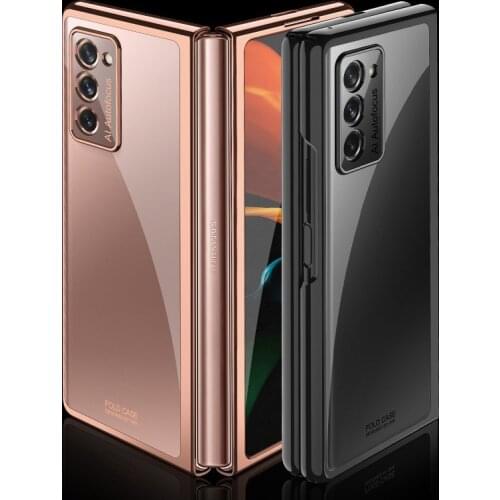 Ultra Slim Hybrid Plating Phone Case for Samsung Galaxy Z Fold 2 Clear Hard PC Bumper Cover for Samsung Z Fold 2 W21 5G Case