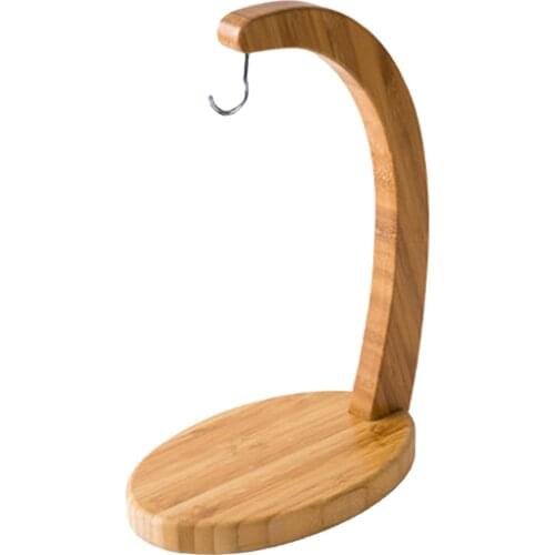 Banana Hanger for Kitchen Countertop, Kitcken Organizer- Bamboo Wood and Rust Resistance Metal Hook