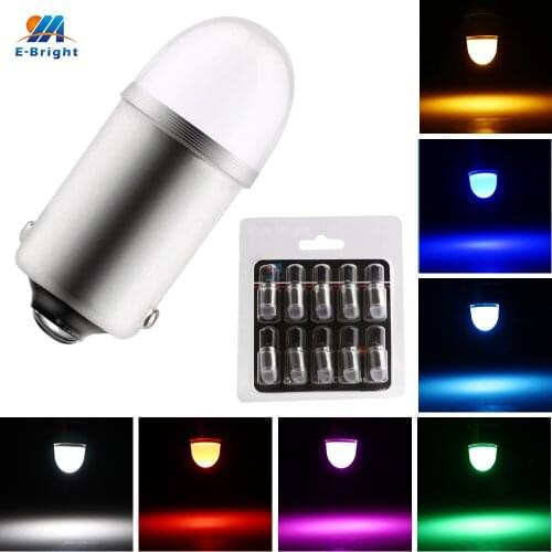YM E-Bright 100PCS BA9S Led Car 3030 1W T11 T4W Auto lnterior Light License Plate Lamps 12V DC White Blue Red Green Amber Pink