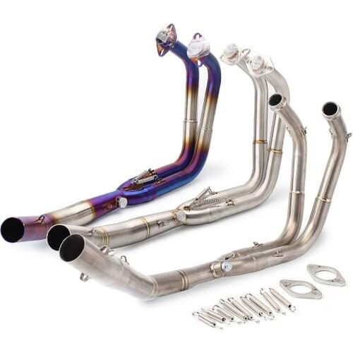 Zengjianmotoo - Motorcycle 51mm Racing Exhaust Full Systems Front Link Pipe Slip-on Exhaust For Kawasaki Ninja400 Z400 2017-2019