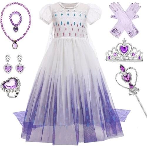2020 Winter Girl Princess Dress Kids Halloween Costume For Children Girls Christmas Fairy Long Tail Clothes