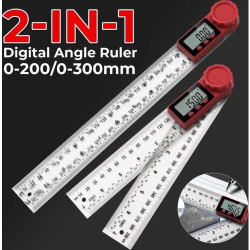 0-200mm 0-300mm Digital Meter Angle Inclinometer Angle Digital Ruler Electron Goniometer Protractor Angle finder Measuring Tool