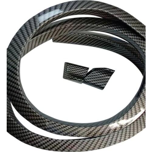 1.5M Universal Car Spoiler Carbon Fiber Rear Spoilers Roof Wings Trunk Lip 3D Sticker Kit Tail Rubber Body Trim Auto Accessories