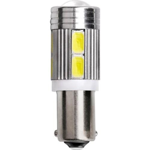 10 Pcs High Bright Car Led Bulbs BA9S Socket 5630-10smd White Reading Light Clearance Light Automobile T4W License Plate Lights