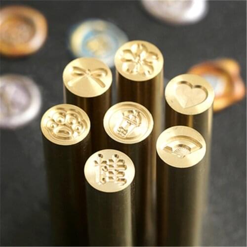 12/15mm Stamp DIY Custom Column Stand Out Relief Engraved Metal Wax Seal Stamps Invitation Date Wedding Envelope Journal Package