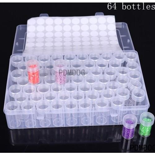 28/ 64 Grids Plastic Box Organizer Medicine Case diamond painting Storage Box Embroidery Storage Case Jewelry Accessories Tools