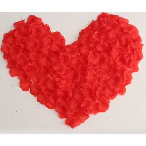 5000pcs Fake Silk Rose Flower Petals Bridal Flowergirl Basket Flower Decoration for Engagement Wedding Party Confetti Table