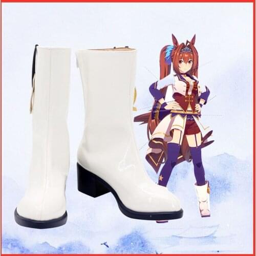 Anime Pretty Derby Cosplay Shoes Boots Halloween Props Custom Made Any Size