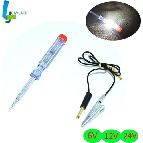 6V 12V 24V Auto Car Motorcycle repair tool Circuit Tester Gauge Test Voltmeter Light Hot Voltage circuit test pen