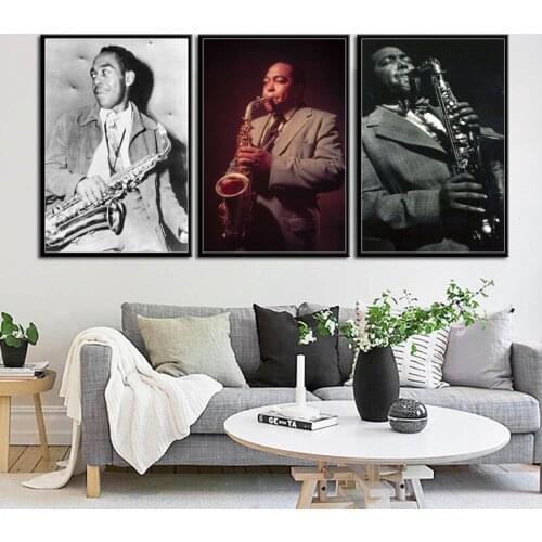 Charlie Parker Jazz Saxophone Greatest Musician Art Canvas Painting Poster Wall Home Decor