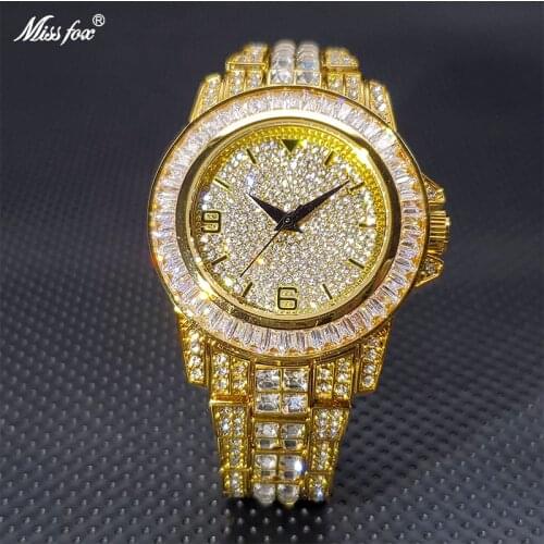 Top Brand Mens Wristwatches 18K Gold Ice Out Diamond Luxury Designer Classica 40mm Man Watch Waterproof High Quality Watches