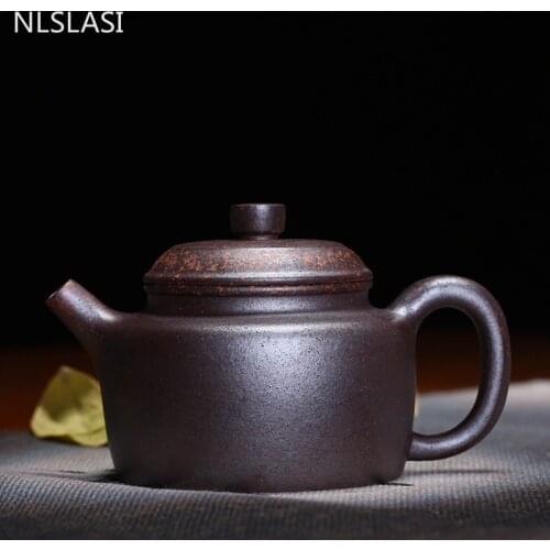 Yixing Purple Clay Tea pot Retro firewood Kiln change Teapot Ore beauty filter kettle Master handmade Teaware Drinkware 260ml