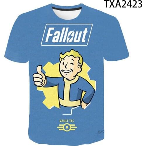 Vault Tec Gaming Video Game Fallout 76 2 3 4 Tee Tops T Shirts Men Women Children Casual Fashion T-shirt Vault-Tec Boy Girl Kids