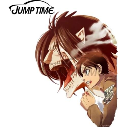JumpTime 13 x 6.8cm Attack on Titan Shingeki no Kyojin Eren Jager Car Stickers Personality Air Conditioner Decal Bumper Decor