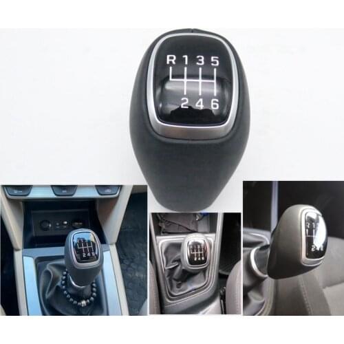 Leather 6-speed Gear Shift Knob Handle For Hyundai Elantra AD 2016 17 ACCENT\SOLARIS i30 2017-18 43711F2300
