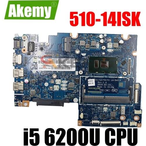 LA-D451P 5B20L46036 motherboard for Lenovo Flex4-1470 Yoga 510-14ISK Laptop Motherboard i5 6200U CPU 100% test work