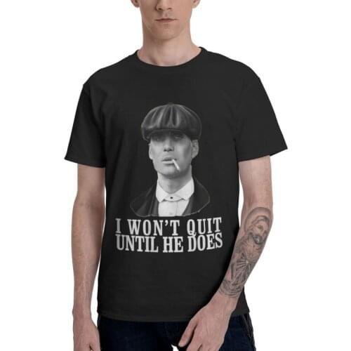 Vintage Movie Film Peaky Blinders T Shirt Men 100% Cotton Printed T-shirt Novelty Tshirt Short Sleeve Shelby Brothers Tee Tops